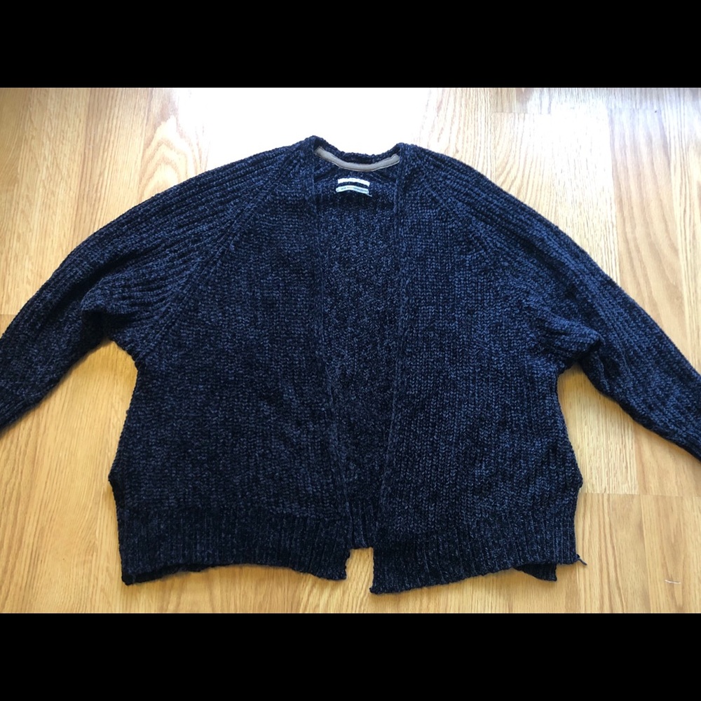 Navy Blue Chenille Cardigan from UO